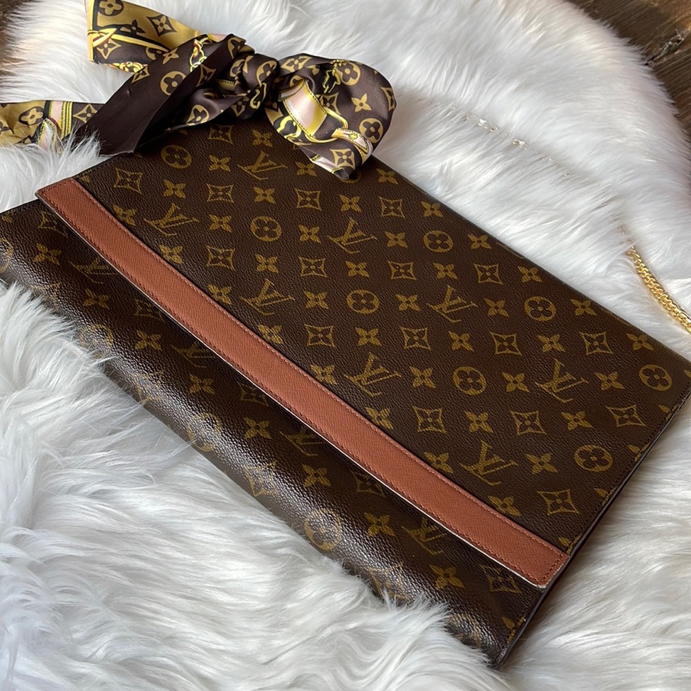 Louis Vuitton monogram Porte envelope clutch turned shoulder bag - Picture 4 of 16